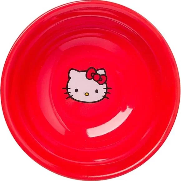 Silver Buffalo Sanrio Hello Kitty Red and White Bow Ceramic Sushi Set - Picture 7 of 7